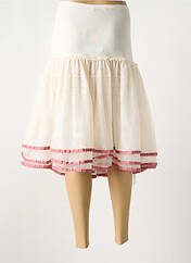 Jupe mi-longue blanc MAIS IL EST OU LE SOLEIL pour femme seconde vue