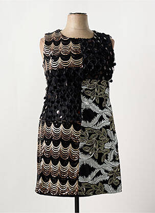 Robe mi-longue noir KITANA pour femme