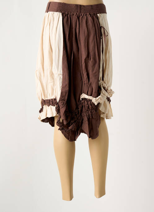 Jupe courte poches marron LOLA ESPELETA femme