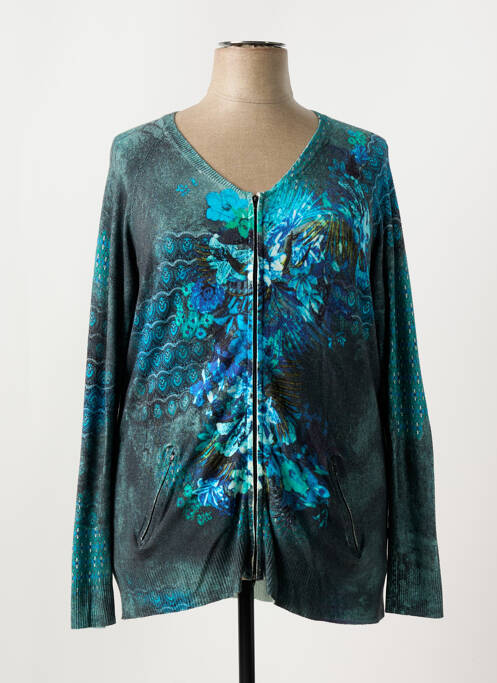 Gilet manches longues bleu EUGEN KLEIN pour femme