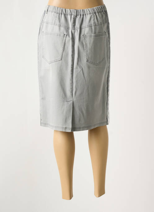 Jupe mi-longue gris EUGEN KLEIN pour femme