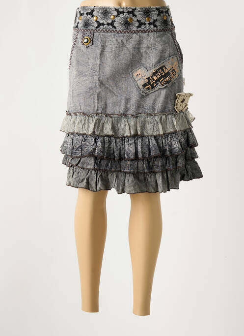 Jupe mi-longue gris SAVAGE CULTURE pour femme