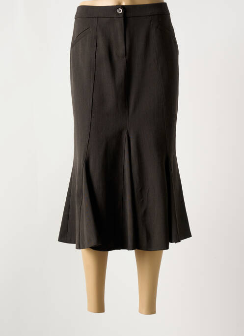 Jupe mi-longue marron SYM pour femme
