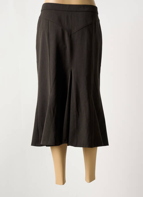 Jupe mi-longue marron SYM pour femme