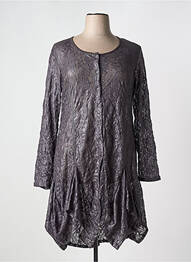 Robe mi-longue manches longues manches longues gris 3322 femme