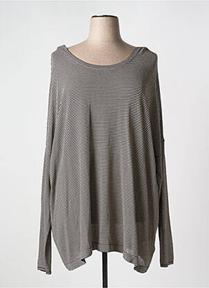 Pull col v manches longues gris MYRINE femme