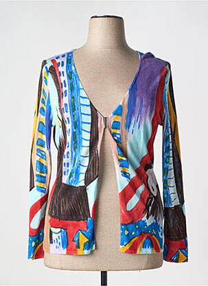 Gilet manches longues stretch bleu OLIVIER PHILIPS femme