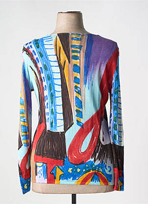 Gilet manches longues stretch bleu OLIVIER PHILIPS femme