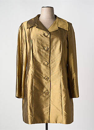 Manteau long coupe cintrée sans capuche or ELENA MIRO femme