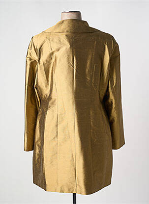 Manteau long coupe cintrée sans capuche or ELENA MIRO femme