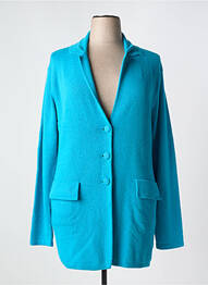 Gilet manches longues coupe cintrée bleu SALLY NEW YORK femme