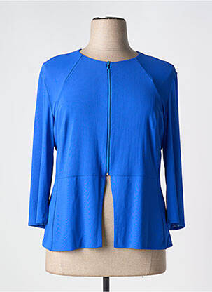 Veste casual col rond bleu SALLY NEW YORK femme