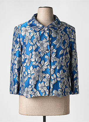 Veste chic manches 3/4 bleu ELEONORA AMADEI femme