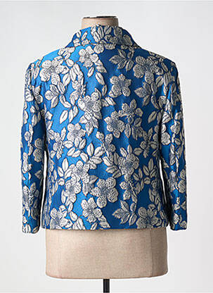 Veste chic manches 3/4 bleu ELEONORA AMADEI femme