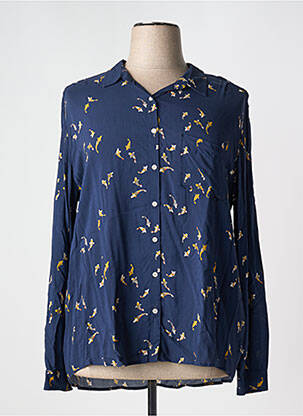 Chemisier imprimé fleurs manches longues bleu MAT DE MISAINE femme