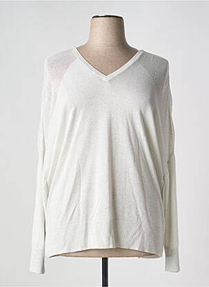 Pull col v manches longues gris EVA KAYAN femme