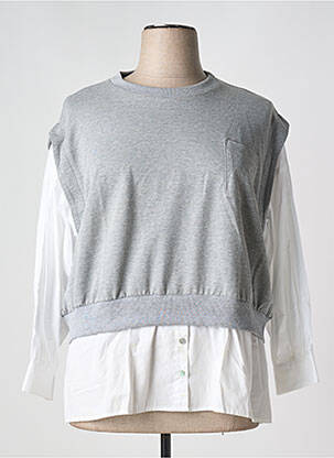 Tunique manches longues col rond gris HUMILITY femme