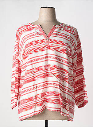 Blouse légère et transparente manches longues rouge CREAM femme