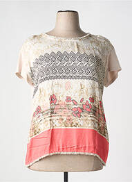 T-shirt imprimé fantaisie manches courtes beige EUGEN KLEIN femme