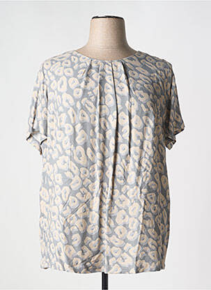 Blouse col rond manches courtes gris EUGEN KLEIN femme