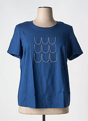 T-shirt stretch manches courtes bleu EUGEN KLEIN femme