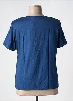 T-shirt stretch manches courtes bleu EUGEN KLEIN femme