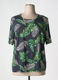 T-shirt stretch manches courtes bleu EUGEN KLEIN femme