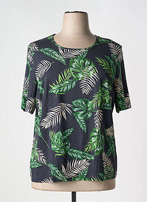 T-shirt stretch manches courtes bleu EUGEN KLEIN femme