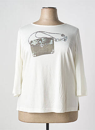 T-shirt manches 3/4 manches 3/4 beige EUGEN KLEIN femme
