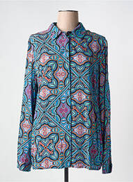 Chemisier coupe cintrée manches longues bleu TRUSSARDI JEANS femme