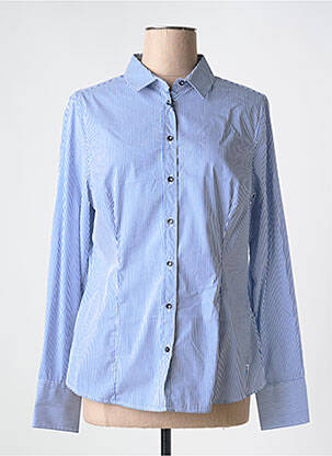 Chemisier coupe cintrée manches longues bleu TRUSSARDI JEANS femme