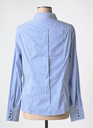 Chemisier coupe cintrée manches longues bleu TRUSSARDI JEANS femme