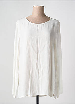 Blouse fermeture boutonnée au dos manches longues blanc TRUSSARDI JEANS femme