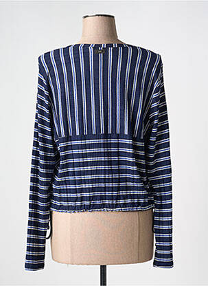 Veste casual col rond bleu 3322 femme