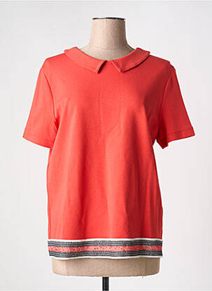 T-shirt stretch manches courtes orange EUGEN KLEIN femme