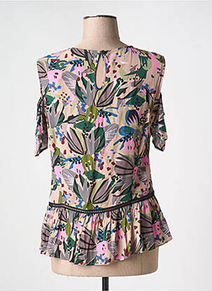 Blouse légère et transparente manches courtes vert TRUSSARDI JEANS femme
