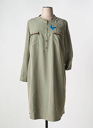 Robe mi-longue vert 5 HEARTS pour femme