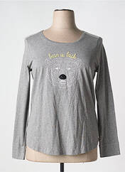T-shirt gris FLEUR DE SEL pour femme seconde vue