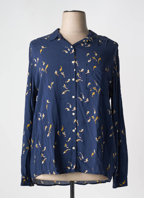 Chemisier imprimé fleurs manches longues bleu MAT DE MISAINE femme