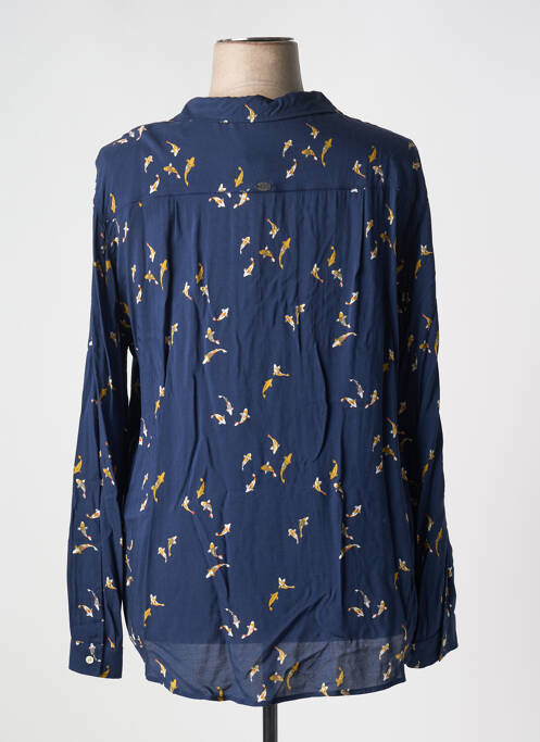 Chemisier imprimé fleurs manches longues bleu MAT DE MISAINE femme