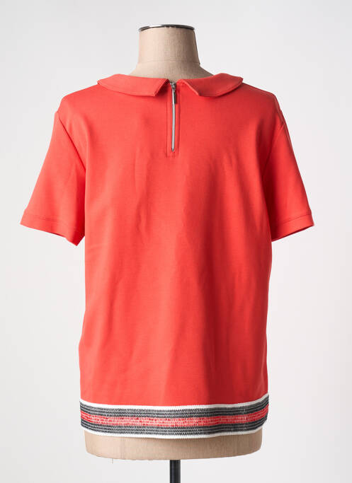 T-shirt stretch manches courtes orange EUGEN KLEIN femme