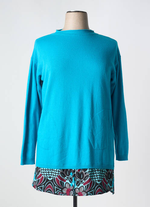 Pull tunique bleu SALLY NEW YORK femme