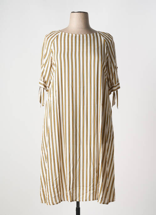 Robe mi-longue beige ELEONORA AMADEI pour femme