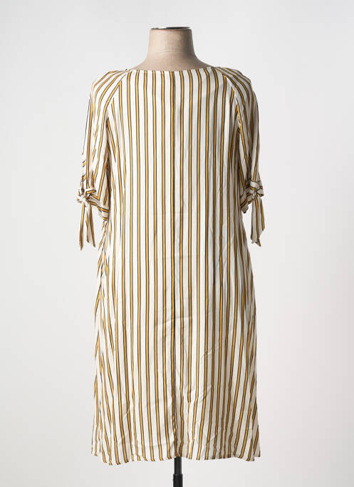 Robe mi-longue beige ELEONORA AMADEI pour femme