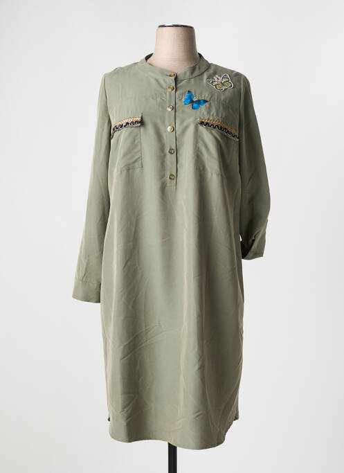 Robe mi-longue vert 5 HEARTS pour femme