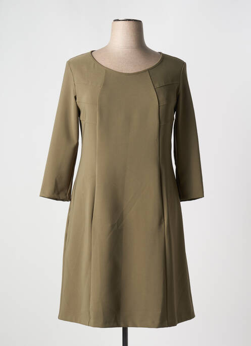 Robe mi-longue vert POUSSIERE D'ETOLE pour femme
