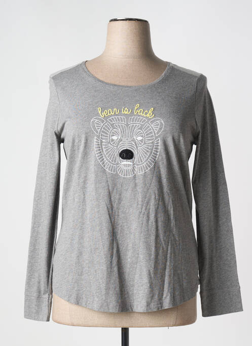 T-shirt gris FLEUR DE SEL pour femme