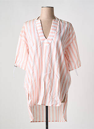 Tunique manches courtes légère et transparente rose TRUSSARDI JEANS femme
