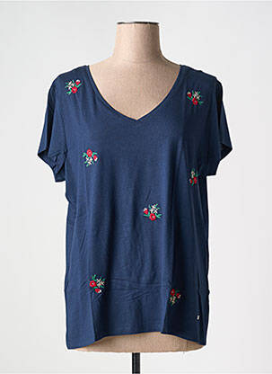 T-shirt col v manches courtes bleu KATMAI femme