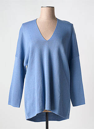 Pull coupe cintrée manches longues bleu MARIA BELLENTANI femme